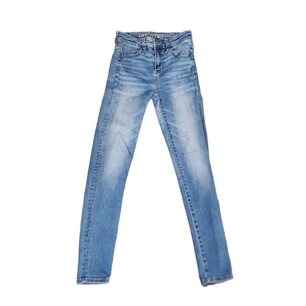 American Eagle Hi-Rise Jegging Size 4 Blue